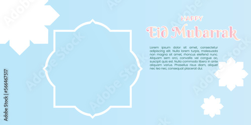 BACKGROUND EID WITH BLUE PASTEL COLORS