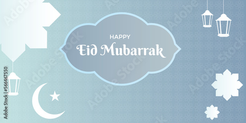 BACKGROUND EID WITH BLUE PASTEL COLORS