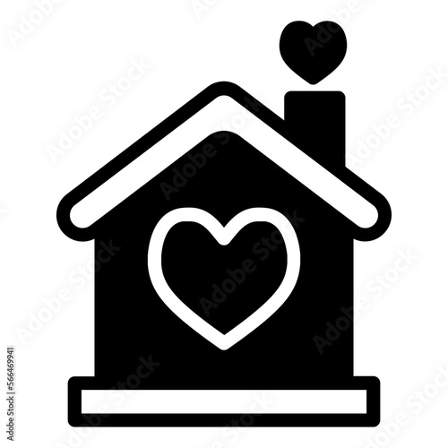 bridal house glyph icon