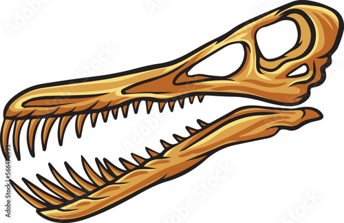Pterosaur dinosaur skull fossil #566470993