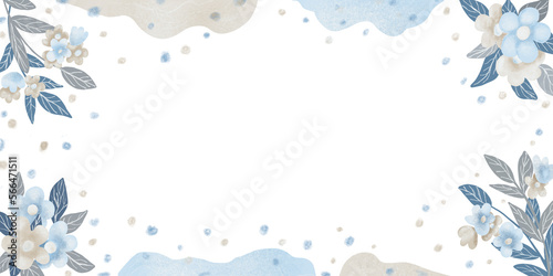  Abstract floral background with watercolor blots. Background for postcards, posters and invitations.