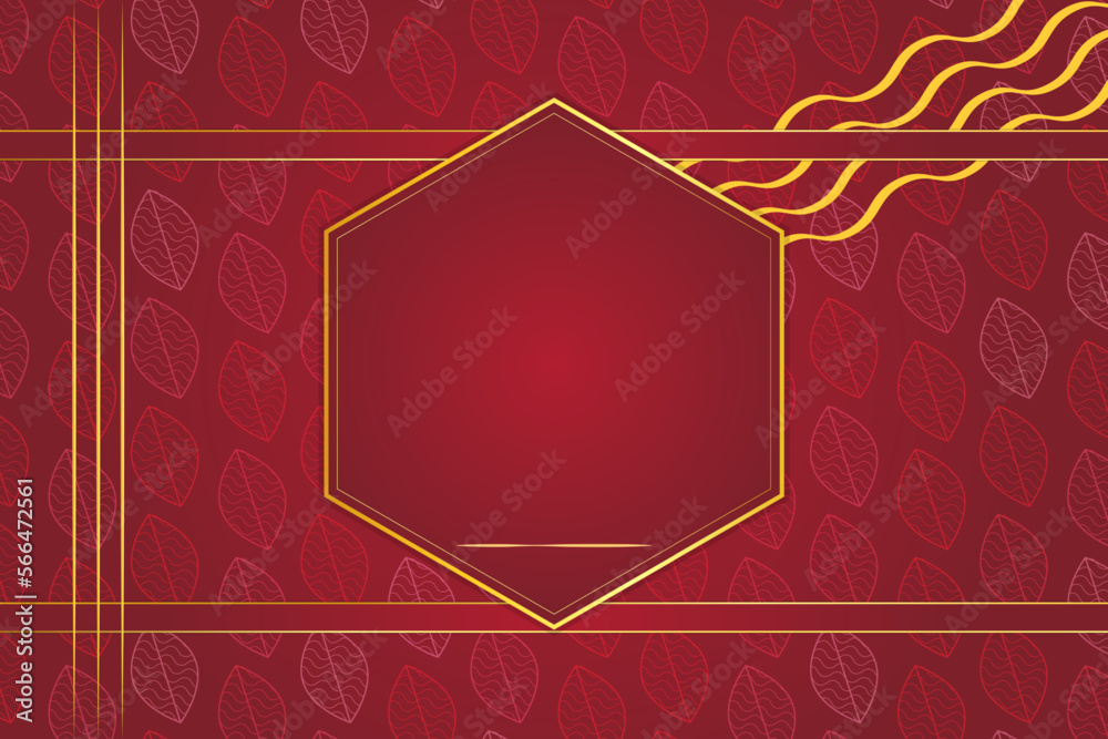 modern luxury abstract background with golden line elements red gradient background modern for design