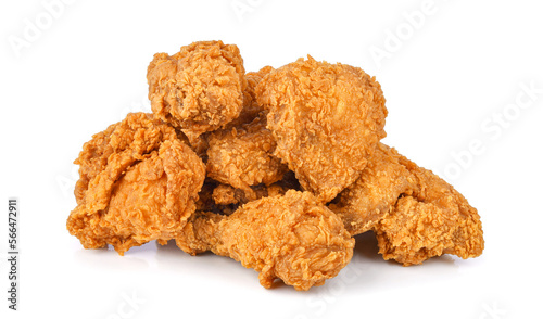 Heap of fried chicken isolated on transparent background. PNG