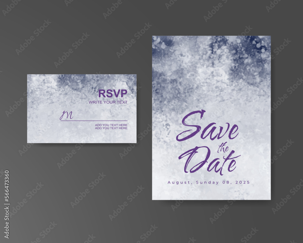 Wedding invitation with abstract watercolor background Wedding invitation with abstract watercolor background