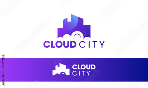 Building and Cloud Combination Logo