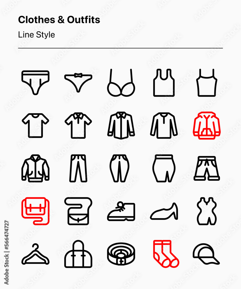 customizable-set-of-clothes-and-outfits-icons-covering-different-kinds