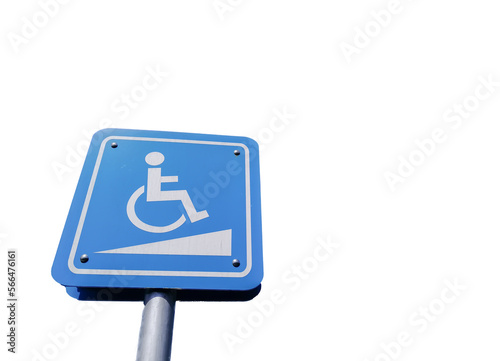 Handicapped, disabled ,wheelchair way sign.