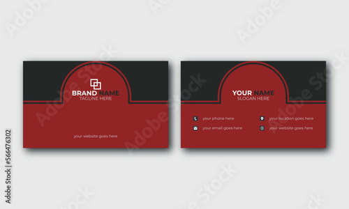 modern elegant simple corporate style business card template,