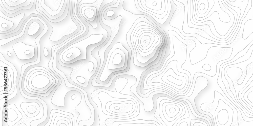 Fototapeta premium Topographic map. Geographic mountain relief. Abstract lines background. Contour maps. Vector illustration, Topo contour map on white background, Topographic contour lines vector map seamless pattern.