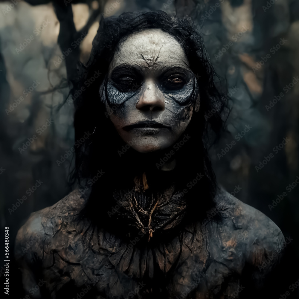 Devil in the dark old forest. Generative AI Art Devil in the dark old forest. Generative AI Art