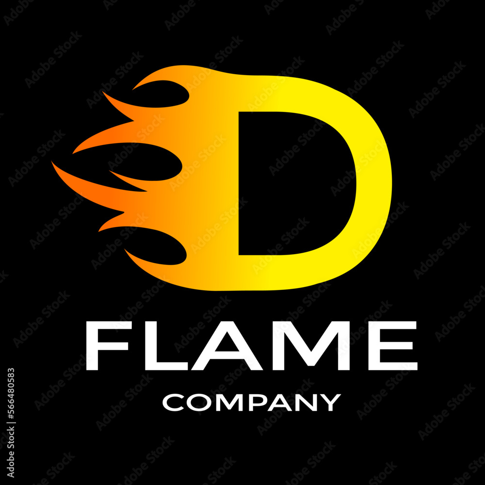 D Letter flame or fire vector logo template. This alphabet is suitable for cooking, temperature or fast business. D Letter flame or fire vector logo template. This alphabet is suitable for cooking, temperature or fast business.