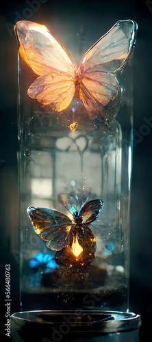 close-up of butterfly in magical world, beautiful, Generative AI Art. © ProArt Studios