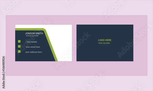 Double sided visiting card template.
