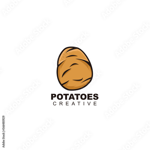 potato mascot design template logo vector