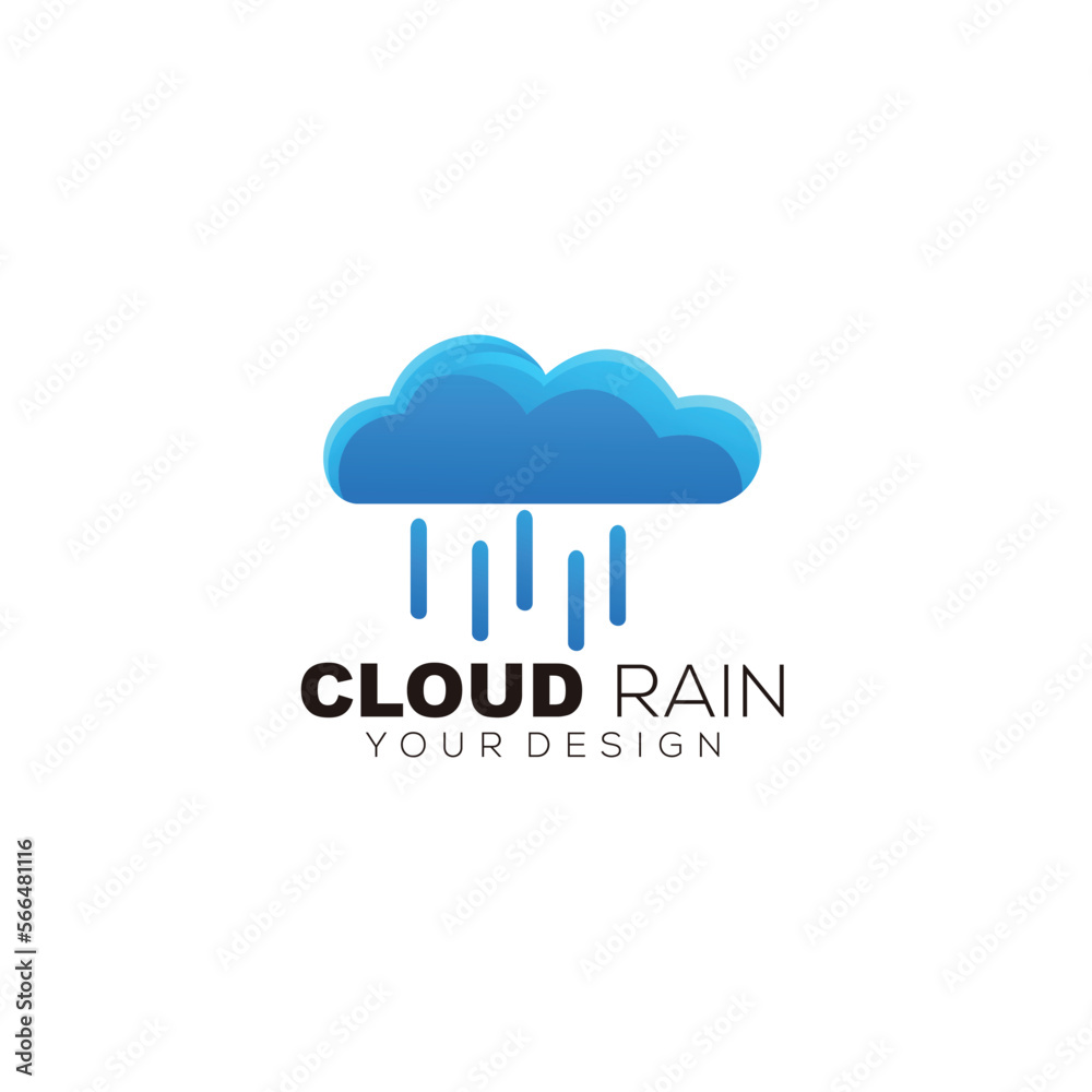 cloud rain design template logo for business cloud rain design template logo for business