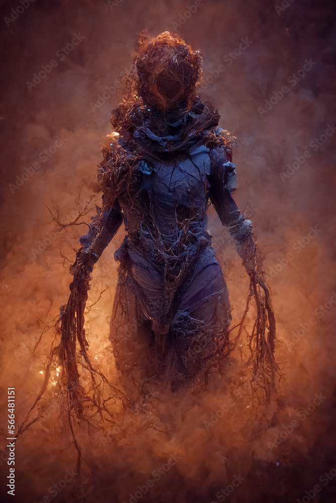 Fototapeta premium super warrior portrait, very cool and attractive, Generative AI Art.