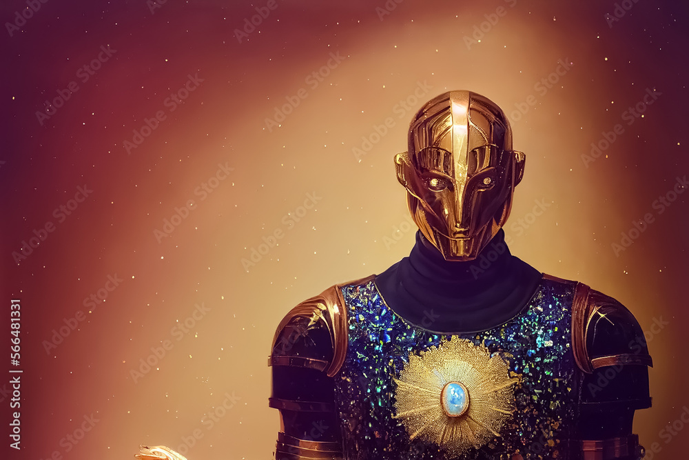 Fototapeta premium Close-up of super soldier, Generative AI Art.