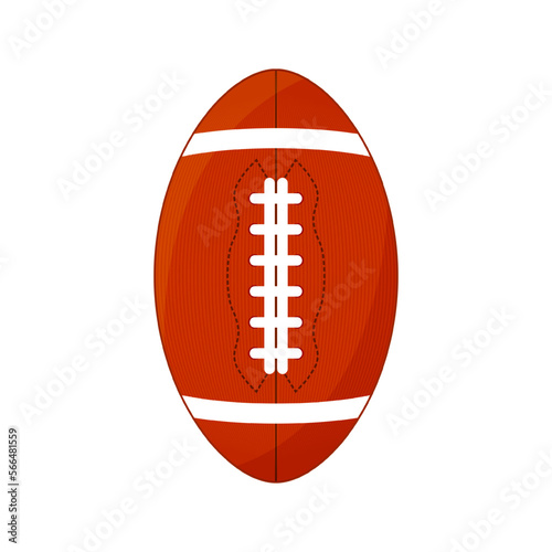 American football vector illustration. Flat style. Ball design. Sport game