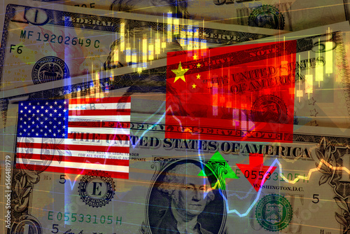 Photography Dollar Geldscheine und China und Amerika