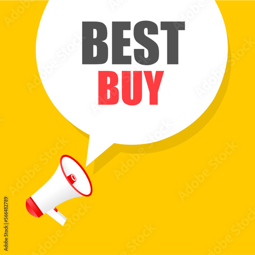 Best buy concept, advertising Sale Banner Template Design icon, vector illustration.