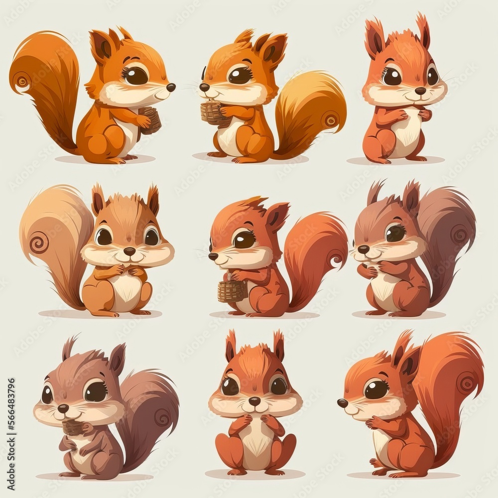 Squirrel Collection Of Emotions Squirrel Collection Of Emotions