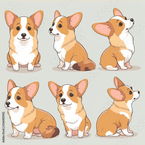 Welsh Corgi Collection Of Emotions © Get Stock