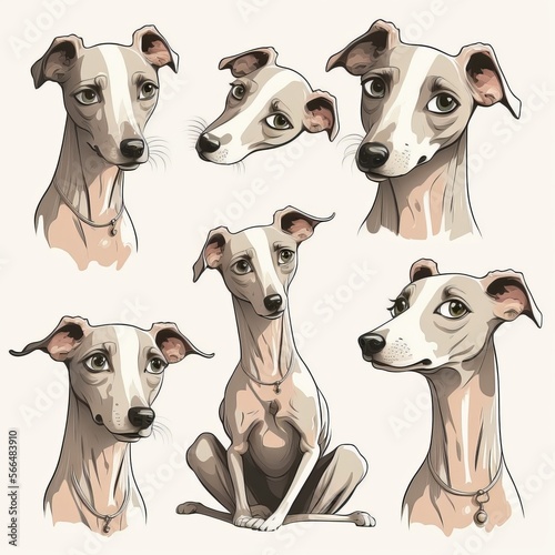 Whippet Collection Of Emotions