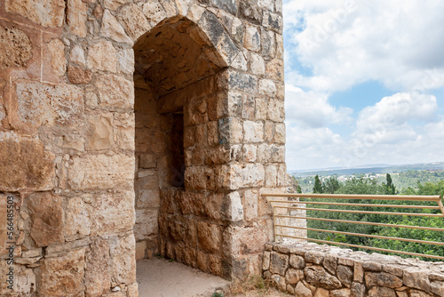 The well-preserved remains of the Yehiam Crusader fortress at Kibbutz Yehiam, in Galilee, northern Israel