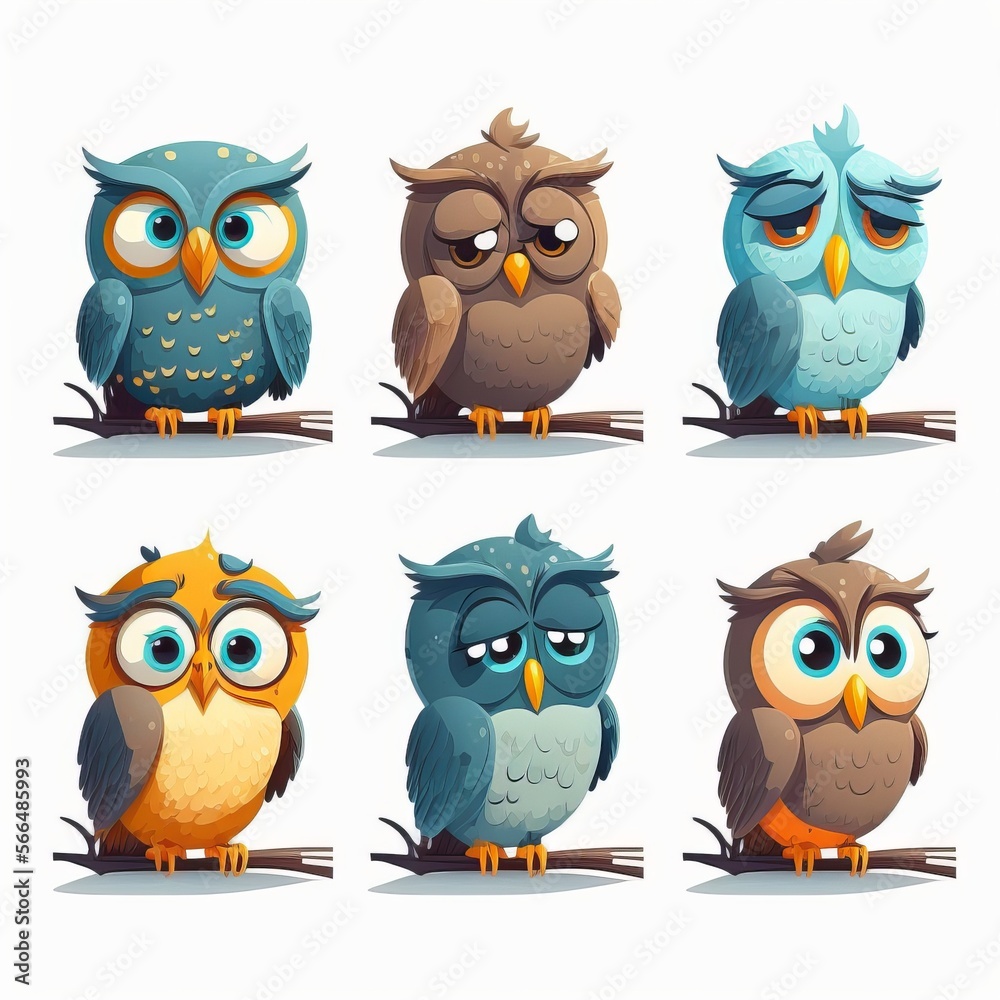 Obraz premium Owl Collection Of Emotions