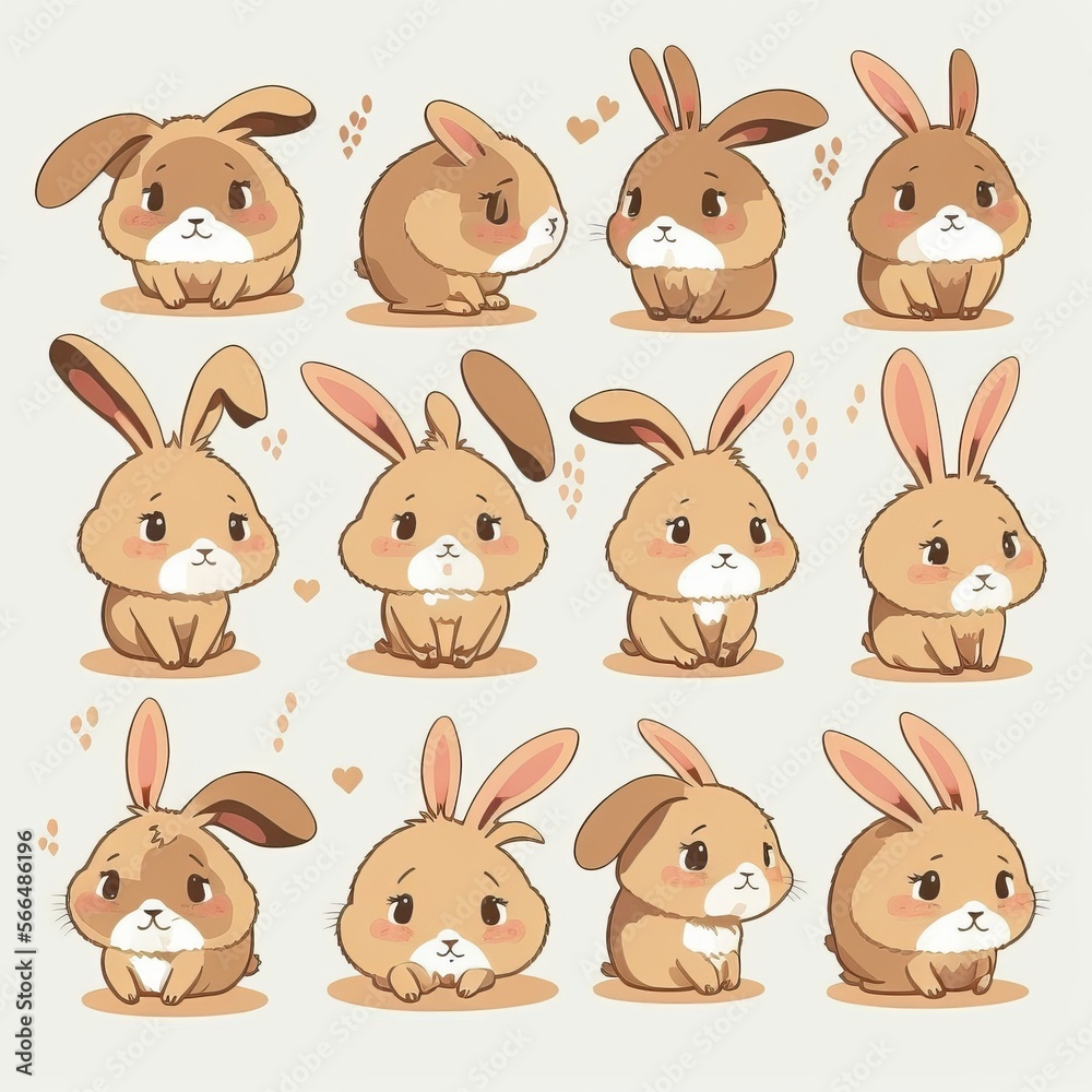 Rabbit Collection Of Emotions