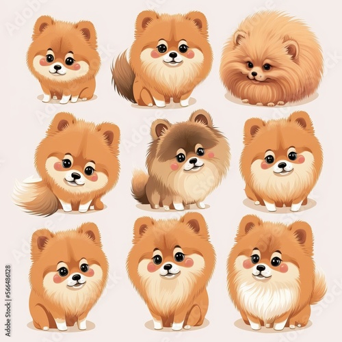 Wallpaper Mural Pomeranian Collection Of Emotions Torontodigital.ca