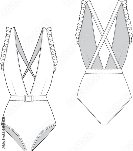 women swimsuits drawing photo
