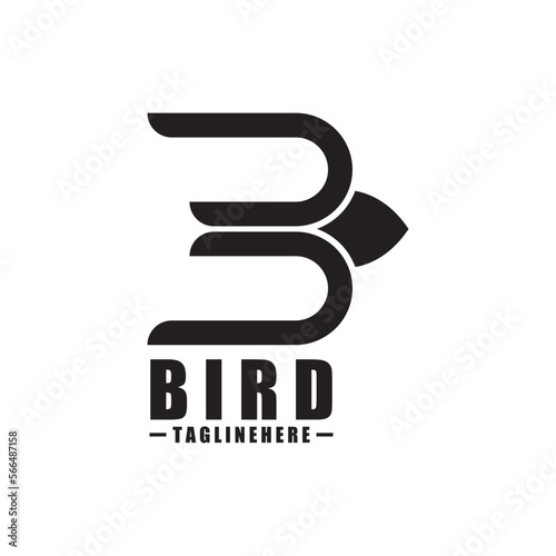 Bird B Logo - Vector logo template