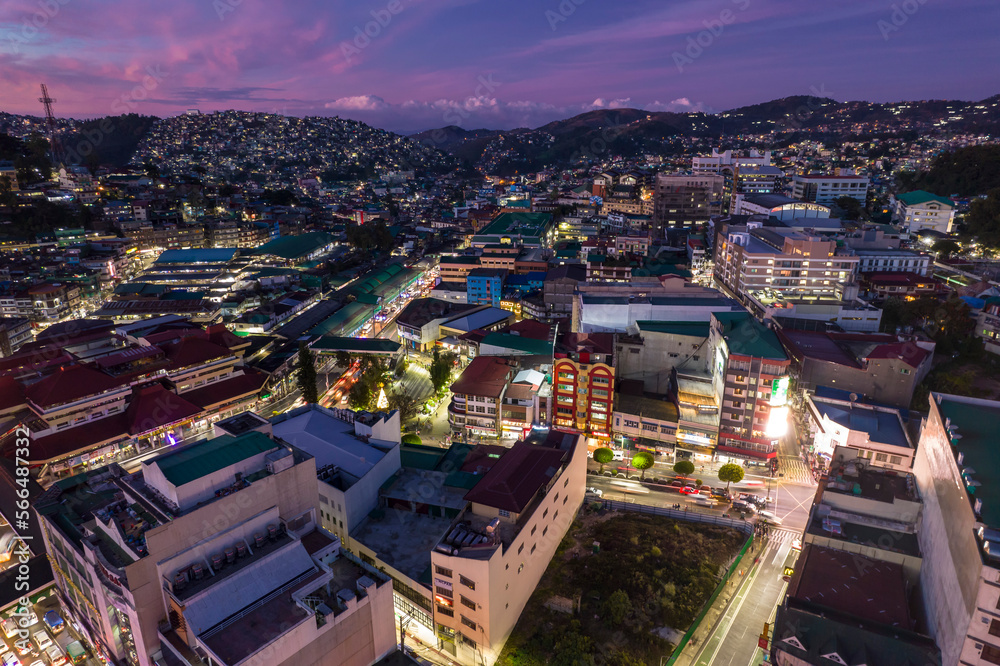 Baguio City, Philippines - Baguio City at night.