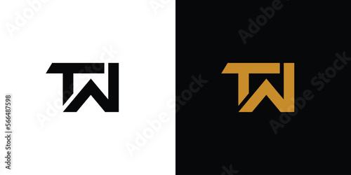 Modern and strong TW logo design