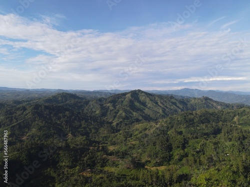 An aerial view of a hill in Bandung  West Java  Indonesia