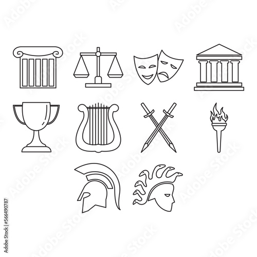 greek icon set