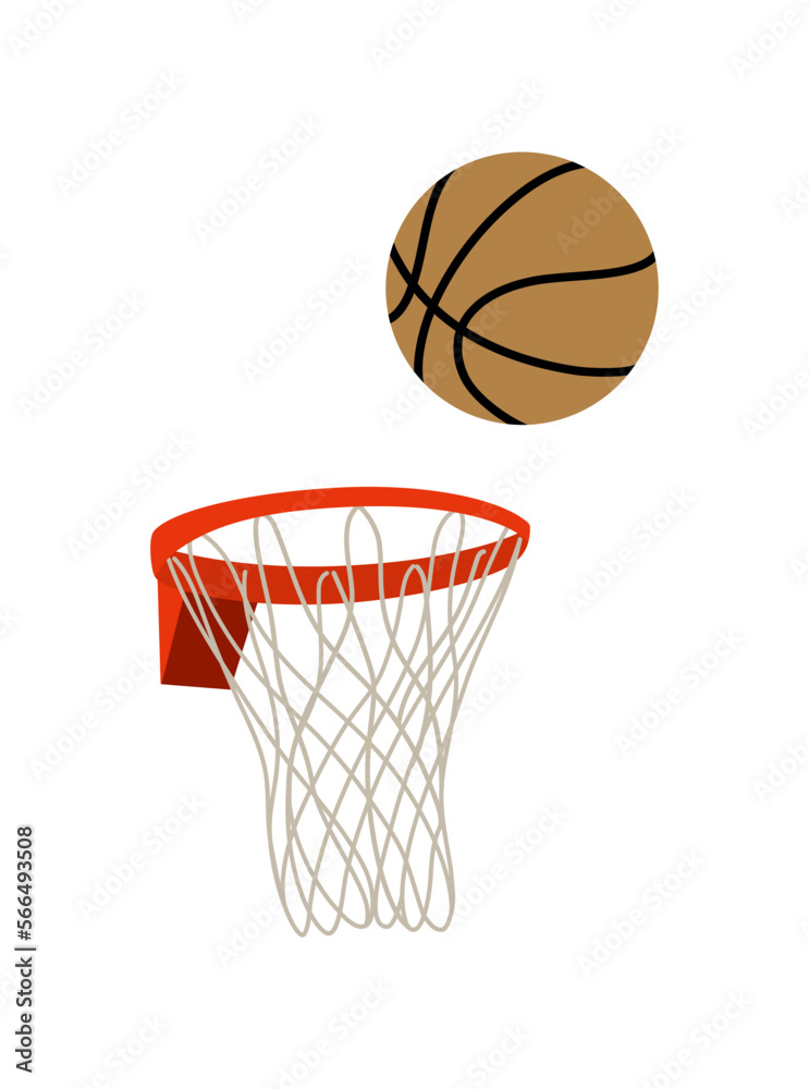 バスケットボールとバスケットゴールのナチュラルなストップモーションイラスト ベクター
Natural stop motion illustration of basketball and basketball goal. Vector