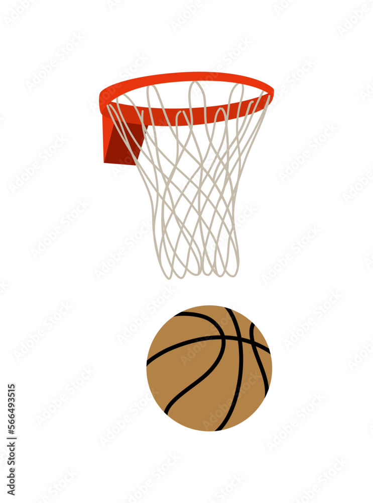 バスケットボールとバスケットゴールのナチュラルなストップモーションイラスト ベクター
Natural stop motion illustration of basketball and basketball goal. Vector