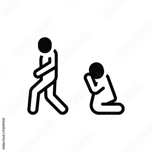 Black solid icon for excluded