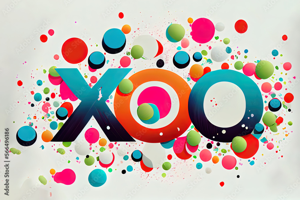 Amazing xoxo love illustration
