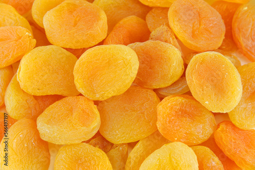 Dried raw apricots as fruit background