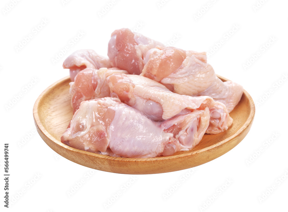 Fresh Raw chicken Drumsticks isolated on a white background