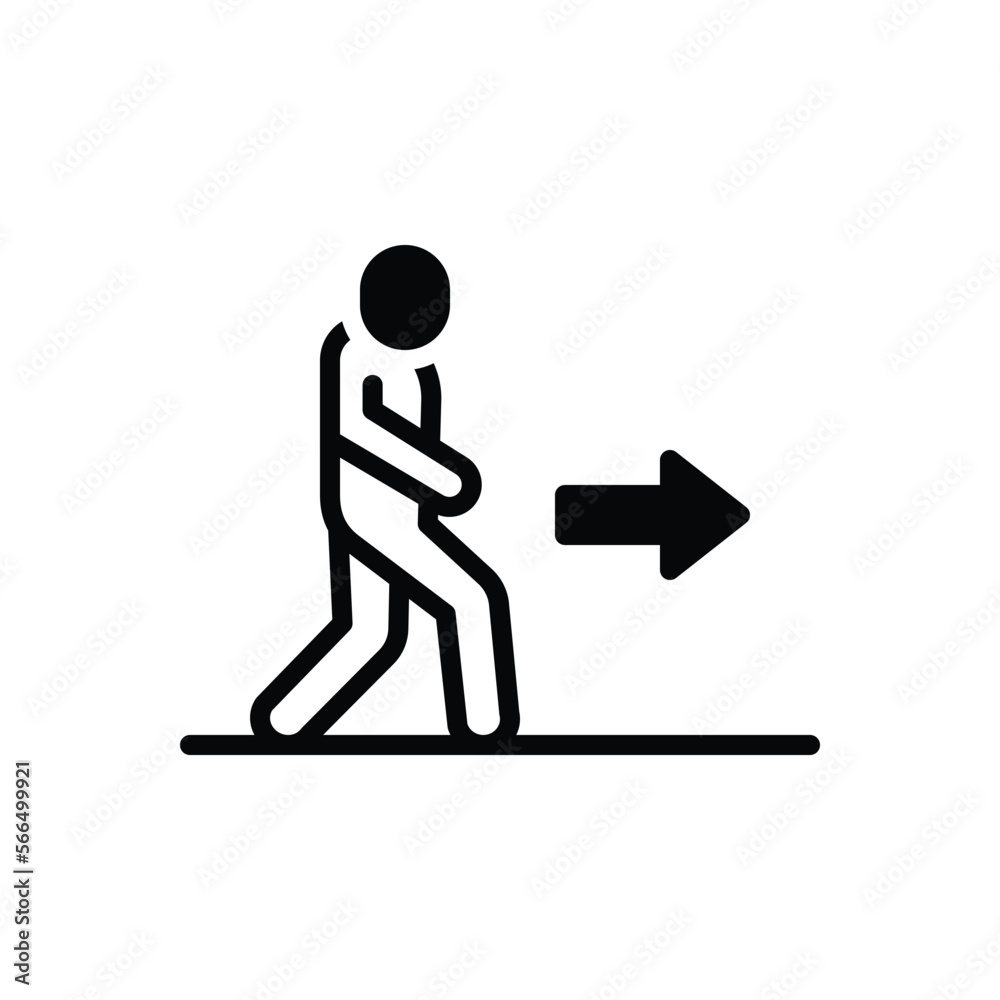 Black solid icon for goto