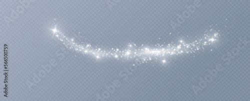 Light effect with glitter particles.Christmas dust.White sparks shine with special light.