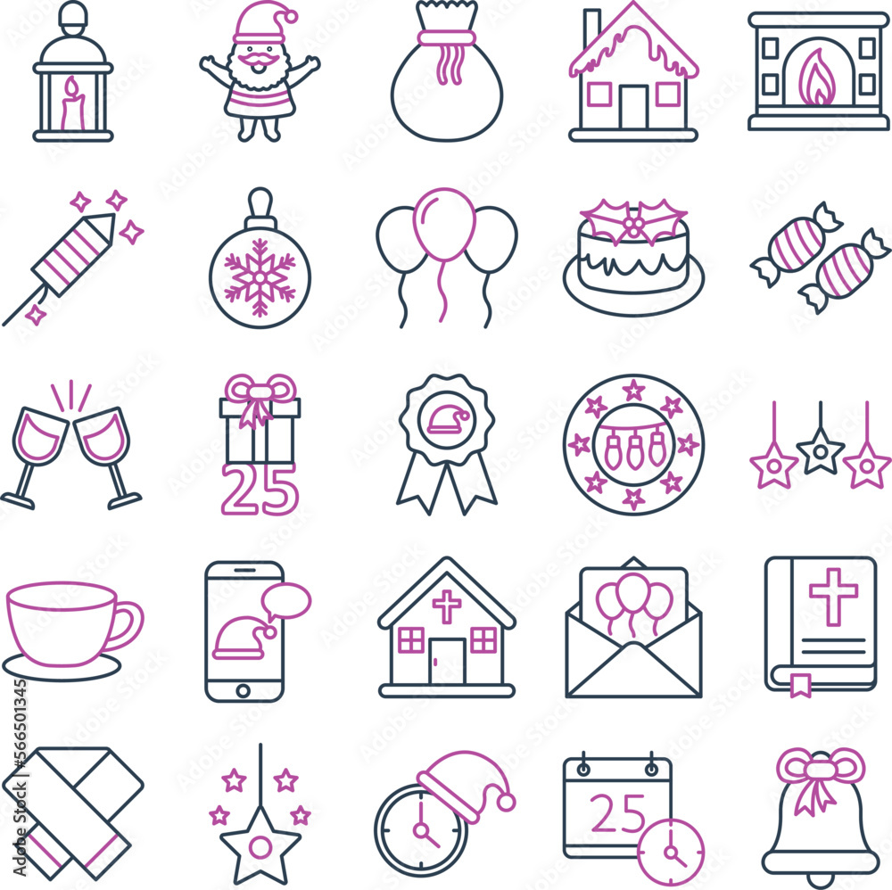 Christmas, Christmas icons set, Christmas pack, Christmas vector icons, Christmas vector set, Christmas celebration pack, Christmas event icons, Christmas icons,  Christmas line dual icons 