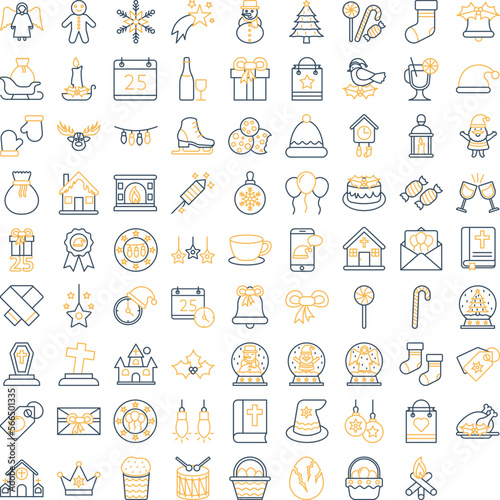 Christmas, Christmas icons set, Christmas pack, Christmas vector icons, Christmas vector set, Christmas celebration pack, Christmas event icons, Christmas icons, Christmas line dual icons 