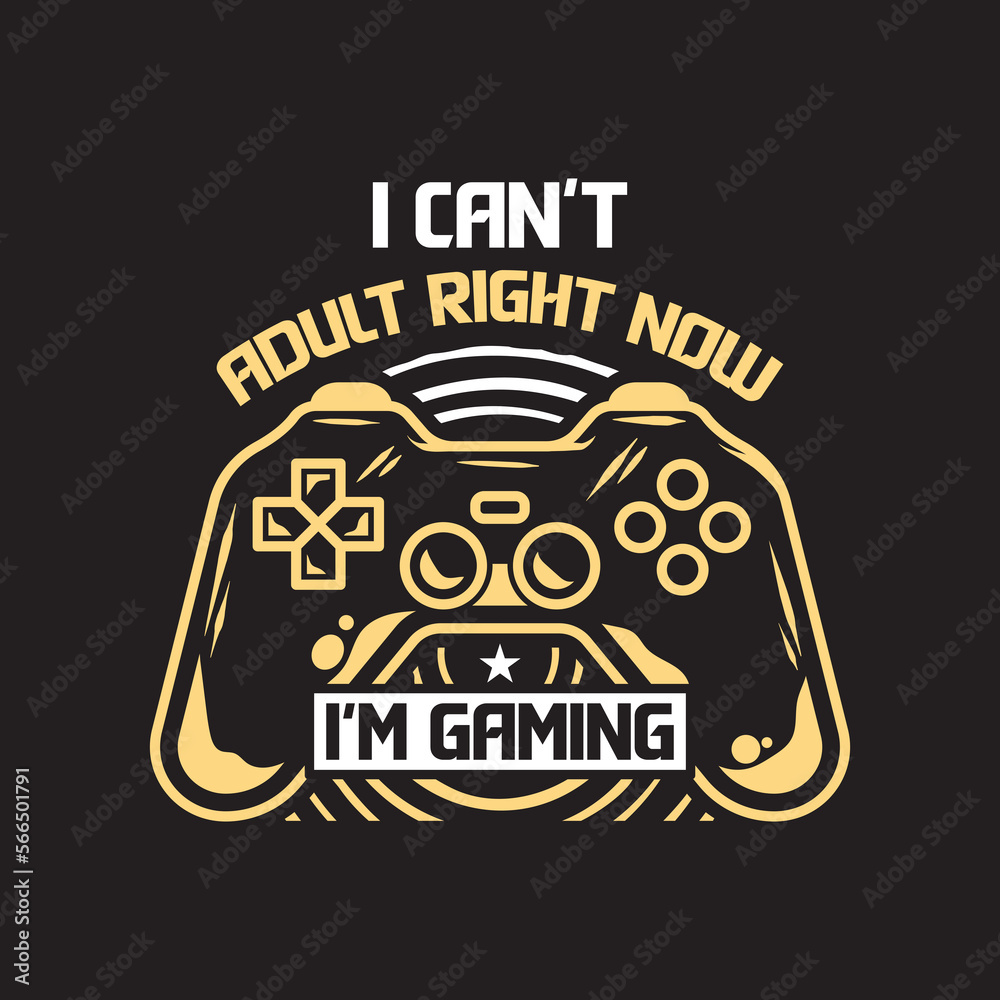Fototapeta premium Custom retro vintage Gaming Tshirt design template