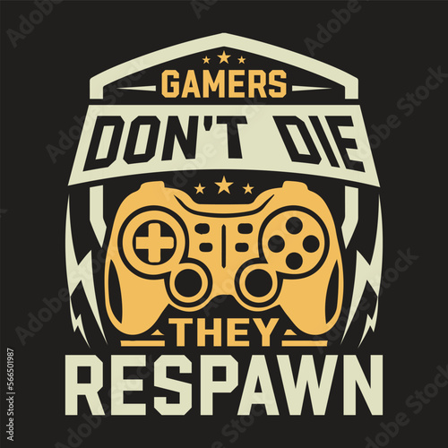 Custom retro vintage Gaming Tshirt design template photo