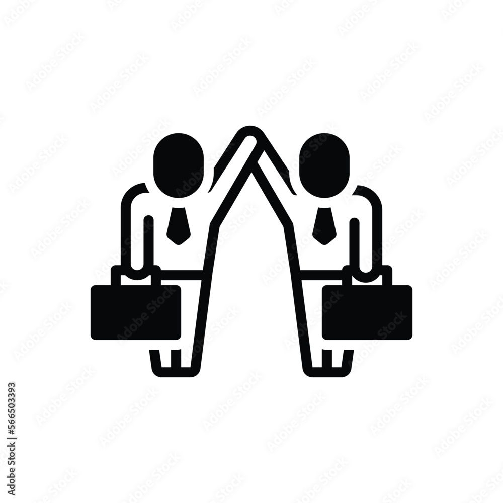 Black solid icon for partnerships Black solid icon for partnerships